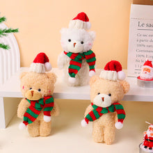 Load image into Gallery viewer, Plush Christmas Scarf Bear Gift Box Decoration Couple Bear Doll 20cm Xmas Stuffed Bear Toys Gifts
