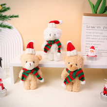 Load image into Gallery viewer, Plush Christmas Scarf Bear Gift Box Decoration Couple Bear Doll 20cm Xmas Stuffed Bear Toys Gifts
