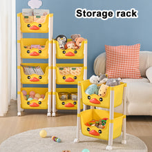 Load image into Gallery viewer, Small Cart Storage Rack Children's Toy Storage Rack Home Snack Bookshelf Picture Book Rack Movable Multi-layer Organizing Rack
