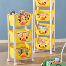 Load image into Gallery viewer, Small Cart Storage Rack Children's Toy Storage Rack Home Snack Bookshelf Picture Book Rack Movable Multi-layer Organizing Rack

