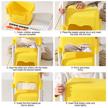 Load image into Gallery viewer, Small Cart Storage Rack Children's Toy Storage Rack Home Snack Bookshelf Picture Book Rack Movable Multi-layer Organizing Rack
