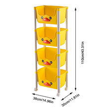Load image into Gallery viewer, Small Cart Storage Rack Children's Toy Storage Rack Home Snack Bookshelf Picture Book Rack Movable Multi-layer Organizing Rack

