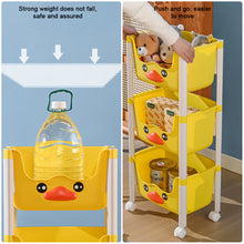 Load image into Gallery viewer, Small Cart Storage Rack Children's Toy Storage Rack Home Snack Bookshelf Picture Book Rack Movable Multi-layer Organizing Rack
