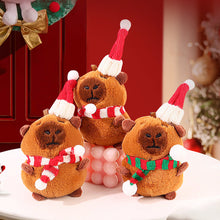 Load image into Gallery viewer, Plush Christmas Scarf Capybara Gift Box Decoration Couple Doll 11cm Xmas Stuffed Animal Toys Gifts
