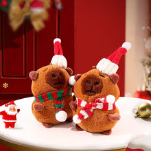Load image into Gallery viewer, Plush Christmas Scarf Capybara Gift Box Decoration Couple Doll 11cm Xmas Stuffed Animal Toys Gifts
