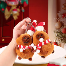 Load image into Gallery viewer, Plush Christmas Scarf Capybara Gift Box Decoration Couple Doll 11cm Xmas Stuffed Animal Toys Gifts
