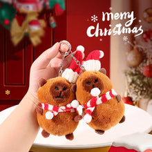 Load image into Gallery viewer, Plush Christmas Scarf Capybara Gift Box Decoration Couple Doll 11cm Xmas Stuffed Animal Toys Gifts
