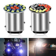 Load image into Gallery viewer, 1157 RGB LED Motorcycle Headlight Bulbs 24SMD 30SMD Lamp Flashing Motorbike Bright 1157 BAY15D P21 5W
