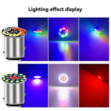 Load image into Gallery viewer, 1157 RGB LED Motorcycle Headlight Bulbs 24SMD 30SMD Lamp Flashing Motorbike Bright 1157 BAY15D P21 5W

