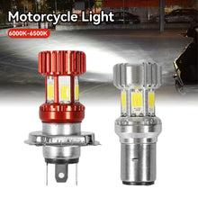 Load image into Gallery viewer, H4 BA20D Motorcycle LED Headlight Motorcycle Scooter Light Super Bright Light lamp Moto DRL Lights Aluminium Alloy
