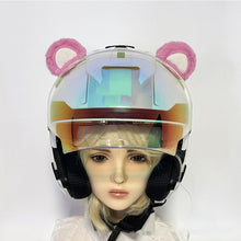 Load image into Gallery viewer, 2Pcs Car Soft Plush Motorcycle Helmet Decoration Little Bear's Ears For Electric Bike Motocross Full Face Off Road Helmet Sticker
