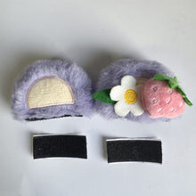 Load image into Gallery viewer, 2Pcs Car Soft Plush Motorcycle Helmet Decoration Little Bear's Ears For Electric Bike Motocross Full Face Off Road Helmet Sticker

