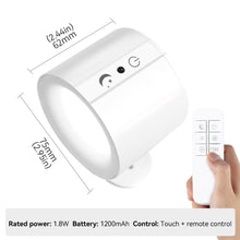 Load image into Gallery viewer, LED Wall Light Rechargeable Touch Double Head Wall Lamp 360° Rotation Wireless Remote Control LED Spotlight For Bedroom Lighting
