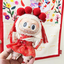 Load image into Gallery viewer, For 17cm Labubu Doll Clothes New Year Christmas Fashion Clothes Doll Clothes Dolls Accessories Cute Decoration Little Clothes
