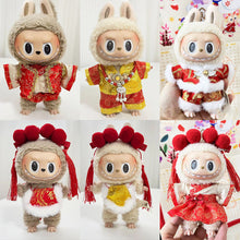 Load image into Gallery viewer, For 17cm Labubu Doll Clothes New Year Christmas Fashion Clothes Doll Clothes Dolls Accessories Cute Decoration Little Clothes

