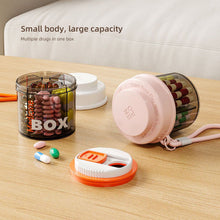 Load image into Gallery viewer, Portable 4-grid Pill Box Moistureproof Dustproof Sealed Large Capacity Medicine Box Daily Medication Container Storage Box
