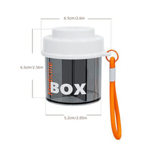 Load image into Gallery viewer, Portable 4-grid Pill Box Moistureproof Dustproof Sealed Large Capacity Medicine Box Daily Medication Container Storage Box
