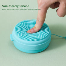 Load image into Gallery viewer, Silicone Bath Brush Round Portable Soft Skin-friendly Shower Brush Multifunctional Massage Bath Hair Washing Brush for Adult
