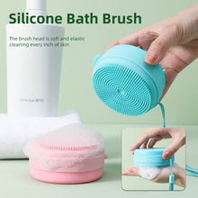 Load image into Gallery viewer, Silicone Bath Brush Round Portable Soft Skin-friendly Shower Brush Multifunctional Massage Bath Hair Washing Brush for Adult
