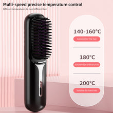 Load image into Gallery viewer, Wireless Portable Hair Straightener Adjustable Temperature Rechargeable Dual-purpose Hair Straightener Curling Iron Hair Style Tool
