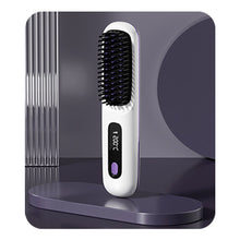 Load image into Gallery viewer, Digital Display Wireless Hair Straightener Portable Rechargeable Adjustable Temperature Negative Ion Hair Straightener Curling Iron
