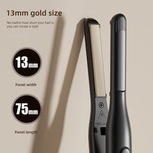 Load image into Gallery viewer, Men Short Hair Splint Curling Iron Adjustable Temperature Dual-purpose Hair Straightener Curling Iron Fluffy Hair Styling Tool

