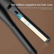 Load image into Gallery viewer, Men Short Hair Splint Curling Iron Adjustable Temperature Dual-purpose Hair Straightener Curling Iron Fluffy Hair Styling Tool
