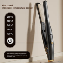 Load image into Gallery viewer, Men Short Hair Splint Curling Iron Adjustable Temperature Dual-purpose Hair Straightener Curling Iron Fluffy Hair Styling Tool
