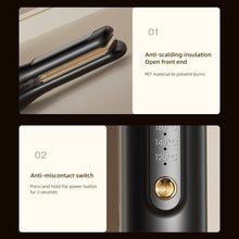 Load image into Gallery viewer, Men Short Hair Splint Curling Iron Adjustable Temperature Dual-purpose Hair Straightener Curling Iron Fluffy Hair Styling Tool
