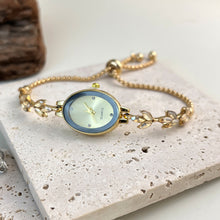 Load image into Gallery viewer, Fashionable Temperament Versatile Small Fresh Oval Dial Leaf Bracelet Watch Square Quartz Strap Simple Women's Watch
