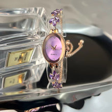 Load image into Gallery viewer, Fashionable Temperament Versatile Small Fresh Oval Dial Leaf Bracelet Watch Square Quartz Strap Simple Women's Watch
