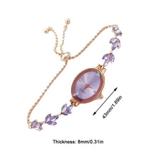 Load image into Gallery viewer, Fashionable Temperament Versatile Small Fresh Oval Dial Leaf Bracelet Watch Square Quartz Strap Simple Women's Watch
