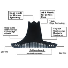 Load image into Gallery viewer, Innovative Design of Multifunctional Double-sided Beard Comb Six in One Men's Beard Styling Template Comb
