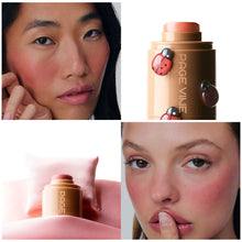Load image into Gallery viewer, Pocket Powder Blusher Stick 6-color Lip Gloss Stick Highlights Brightens Natural Matte Rouge Blusher Blush Cream Stick
