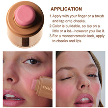 Load image into Gallery viewer, Pocket Powder Blusher Stick 6-color Lip Gloss Stick Highlights Brightens Natural Matte Rouge Blusher Blush Cream Stick
