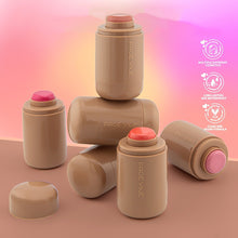 Load image into Gallery viewer, Pocket Powder Blusher Stick 6-color Lip Gloss Stick Highlights Brightens Natural Matte Rouge Blusher Blush Cream Stick
