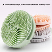 Load image into Gallery viewer, Double Sided Silicone Shower Brush Round Portable Set Hand Rub Shower Brush Adult Silicone Shower Brush
