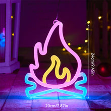 Load image into Gallery viewer, Gamepad Fire Moon Star LED Bright Neon Light Night Sign Modeling Lamp Room Wall Art Decoration Wholesale Xmas Birthday Wedding
