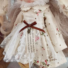 Load image into Gallery viewer, Handmade Doll Skirt Dress With Big Ear Rabbit Hat Doll Floral Patterned Dress For Ob22 Ob24 For Doll

