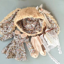 Load image into Gallery viewer, Handmade Doll Skirt Dress With Big Ear Rabbit Hat Doll Floral Patterned Dress For Ob22 Ob24 For Doll
