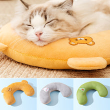 Load image into Gallery viewer, Small Pillow for Pet Cats Dogs Sleeping Mat Neck Guard U-shaped Pillow Soft and Thick Bite Resistant Winter Warm Comfort Pillow

