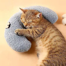 Load image into Gallery viewer, Cat Pillow Pet Cat Dog Sleeping Pillow Soft U-shaped Pillow Soft and Thick Bite Resistant Winter Warm Pillow Cat Toy Pet Toys Pet Supplies
