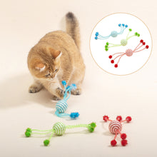 Load image into Gallery viewer, Cat Toy Self Hi Cats Sticks Cat Toys Interactive Ropes Ball Toys for Pet Dogs Teasing Bite-resistant Wool Ball
