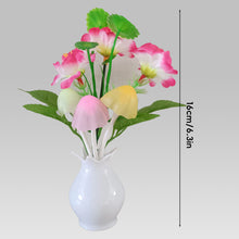 Load image into Gallery viewer, Rose Flower Led Night Light With Sensor Plug-in Auto Switch Mushroom Night Lamp Wall Light Home Living Room Decor
