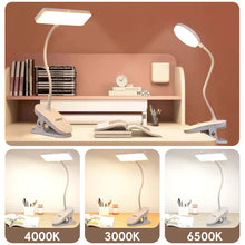Load image into Gallery viewer, Desk Lamp USB Rechargeable Table Lamp With Clip Bed Reading Book Night Light LED Desk Lamps 3 Modes Dimming Eye Protection DC5V
