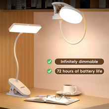 Load image into Gallery viewer, Desk Lamp USB Rechargeable Table Lamp With Clip Bed Reading Book Night Light LED Desk Lamps 3 Modes Dimming Eye Protection DC5V
