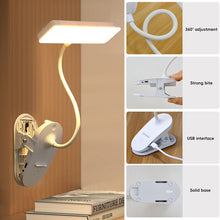 Load image into Gallery viewer, Desk Lamp USB Rechargeable Table Lamp With Clip Bed Reading Book Night Light LED Desk Lamps 3 Modes Dimming Eye Protection DC5V

