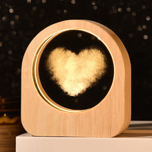 Load image into Gallery viewer, Wooden Base 3D Inner Carving Crystal Ball Luminous Galaxy Moon Ornaments Christmas New Year Creative Gift Nightlight
