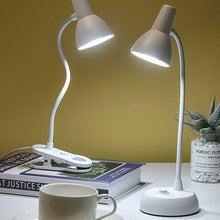 Load image into Gallery viewer, LED Eye Protection Book Night Light Adjustable Angle Mini Clip-On Study Desk Lamp Battery Powered Flexible for Travel Bedroom Reading
