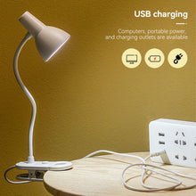 Load image into Gallery viewer, LED Eye Protection Book Night Light Adjustable Angle Mini Clip-On Study Desk Lamp Battery Powered Flexible for Travel Bedroom Reading
